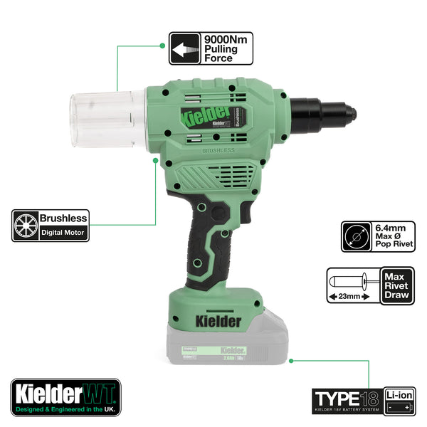 KWT-009 TYPE18 18v Riveter (Bare) - Kielder